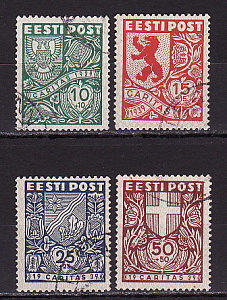 Эстония, 1937, Гербы городов (II), 4 марки